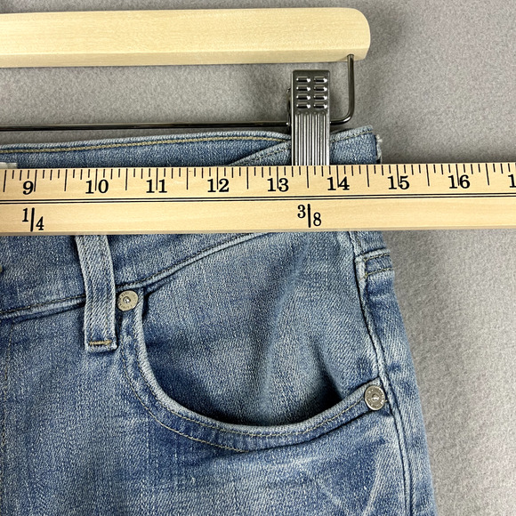 Citizens of Humanity Isola Crop Bootcut Jean Women 27 Blue Raw Hem Light Wash - Picture 6 of 16